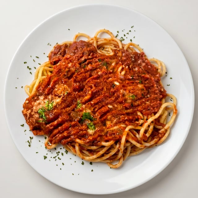 Spaghetti, Angel Hair or Fettuccine with Marinara.